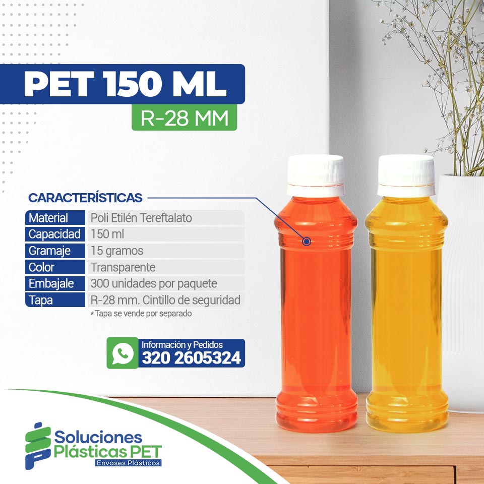 150 ml Soluciones Plásticas Pet